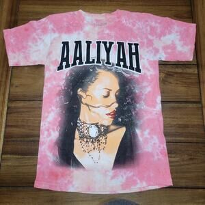 Aaliyah SS Pink Tie-Dye Unisex Tee - Size Small